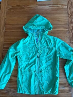Columbia Fresh Green Hooded Windbreaker Jacket